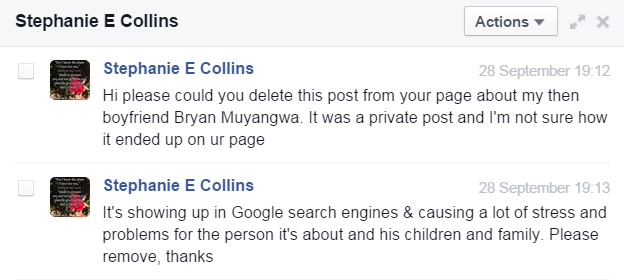 Stephanie losing it over her facebook post
